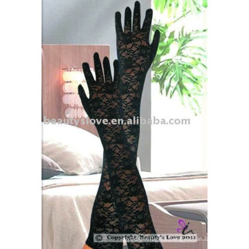 Sexy Long Rosy Lace Gloves